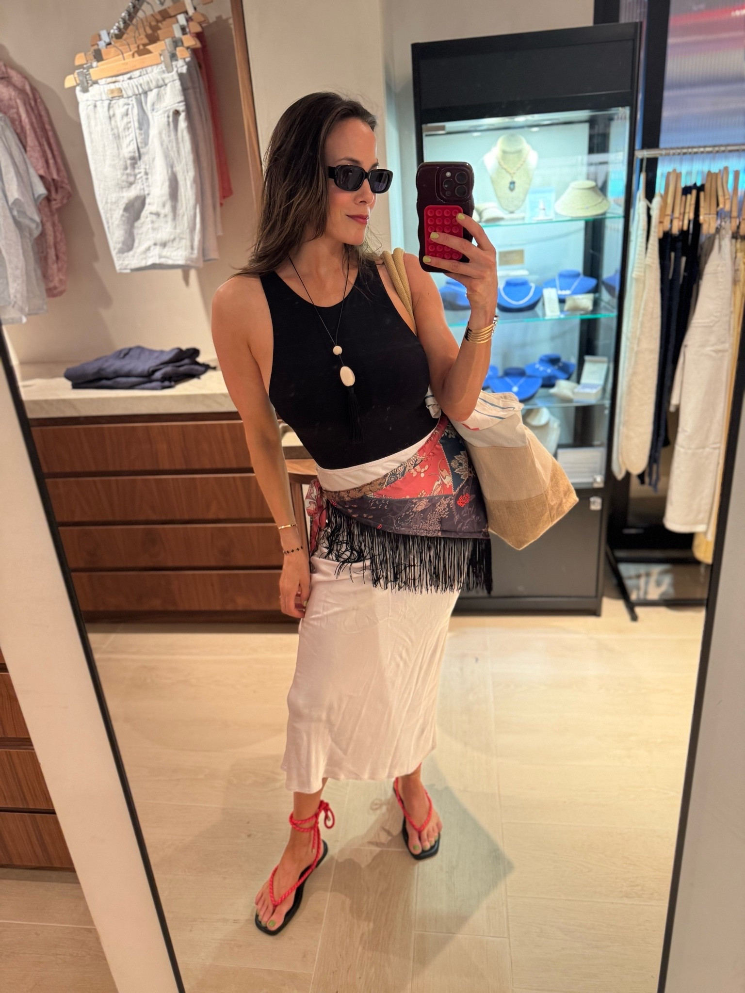 Hopped on the scarf around the waist trend!

#LTKgrwm #LTKootd