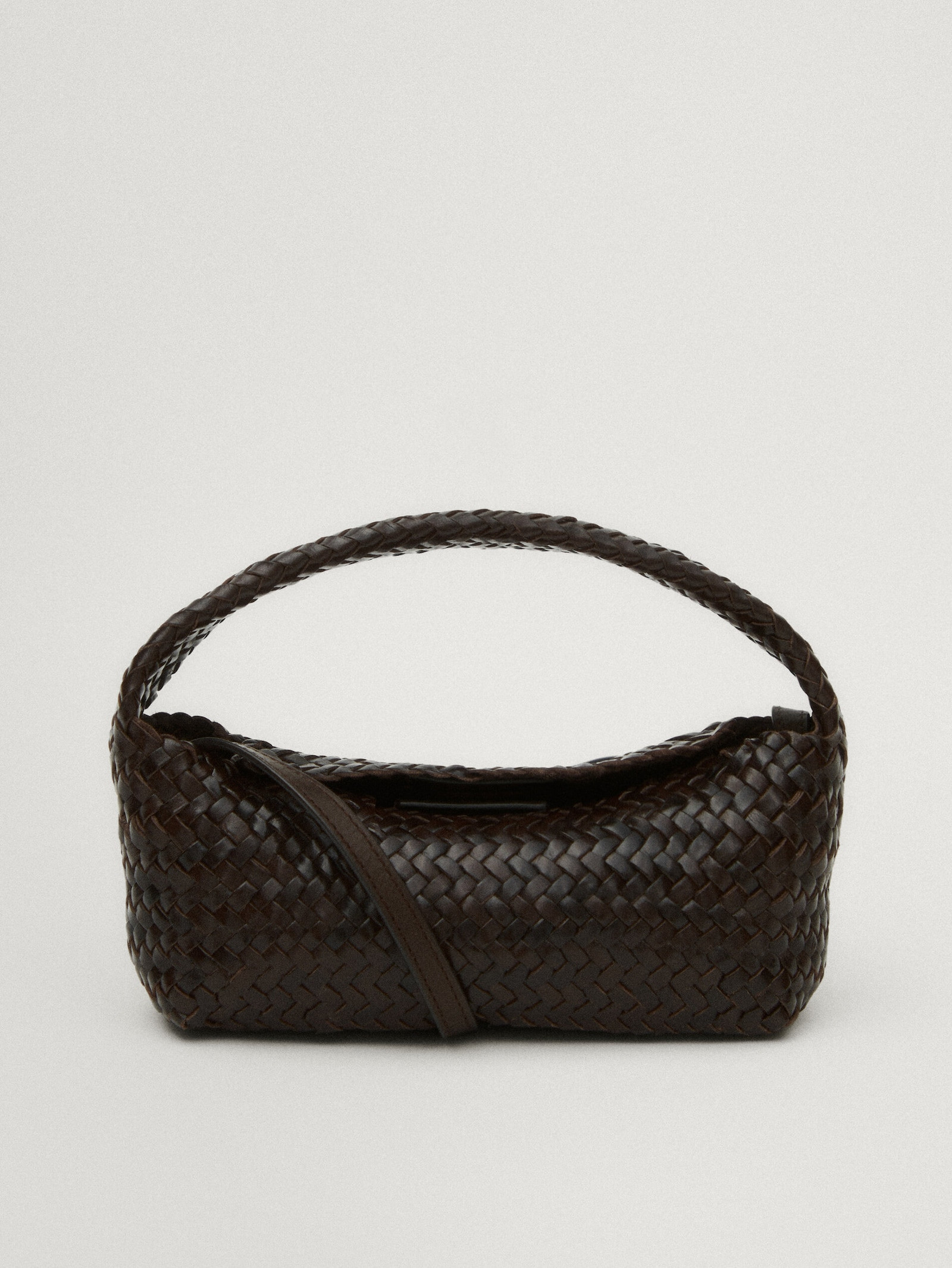 Woven nappa leather mini bag | Massimo Dutti US