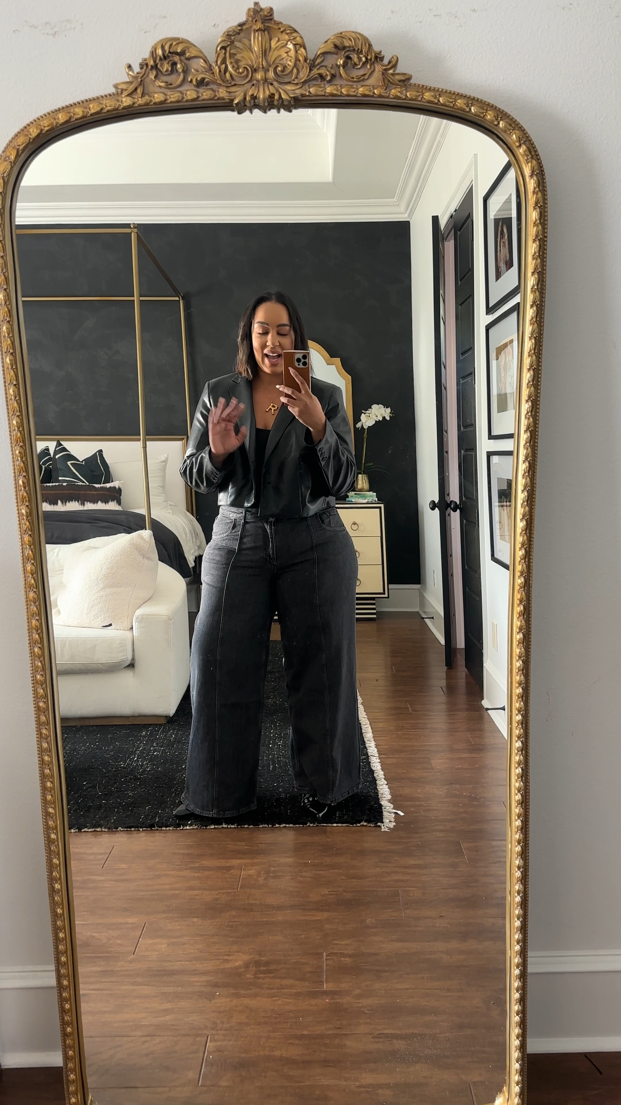 The best wide leg jeans i own from Amazon and less than $50 Im wearing a size 34 and they do stretch 

#LTKPlusSize #LTKFindsUnder50 #LTKMidsize