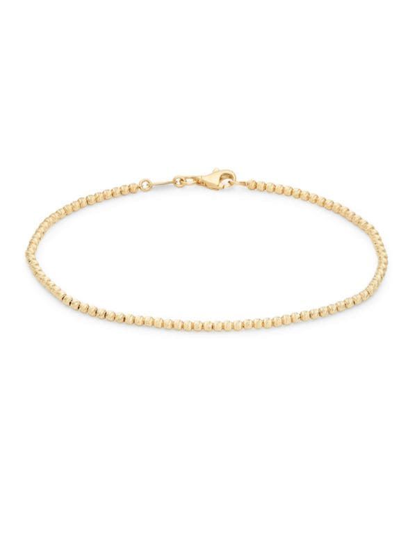Small Beaded 14K Yellow Gold Bracelet | Saks Fifth Avenue OFF 5TH (Pmt risk)