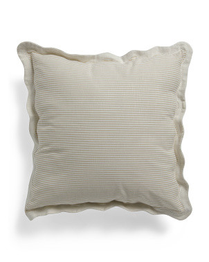 20x20 Sarah Striped Pillow With Scalloped Edging | Home | Marshalls | Marshalls