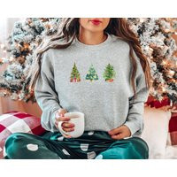 Christmas Tree Sweatshirt| Oh Sweater, Festive Holiday Gifts For Her, Tis The Season Pajamas | Etsy (US)