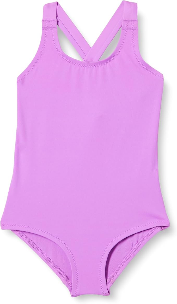 Amazon Essentials Girls and Toddlers' Cross-Back One-Piece Swimsuit | Amazon (US)