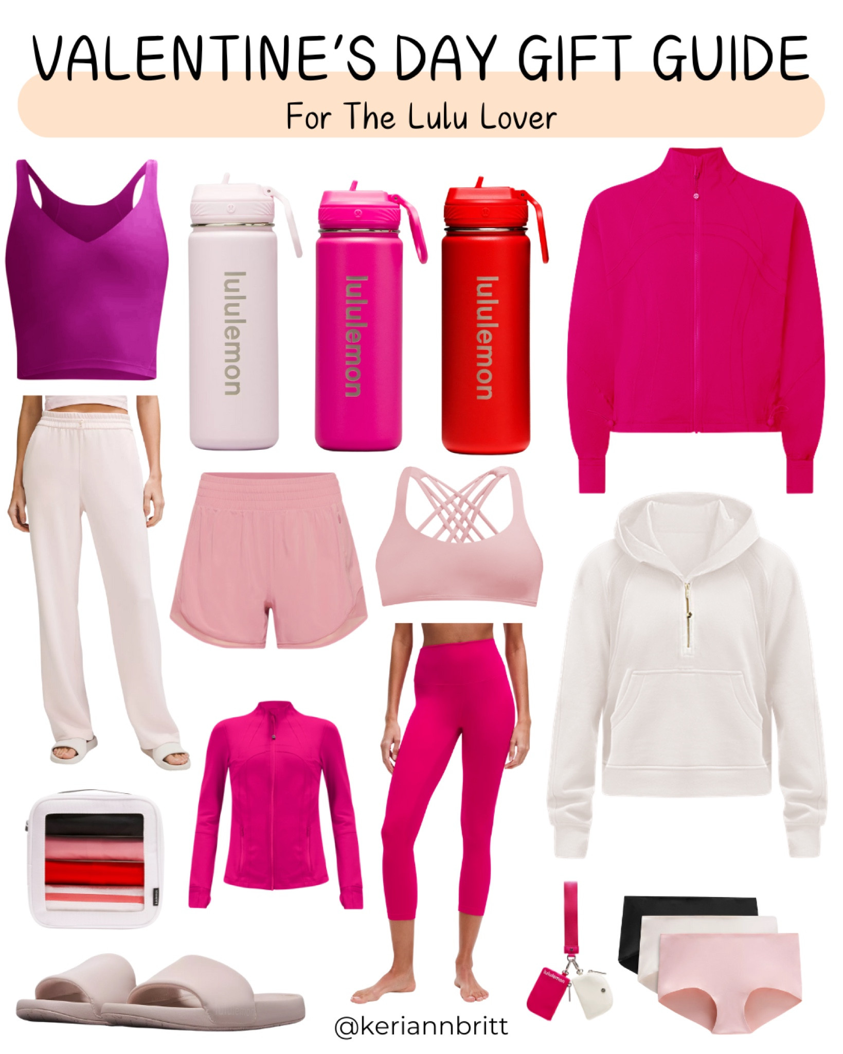 Valentine’s Day Gift Guide for the Lulu Lover - Lululemon Gifts

Pink and red activewear / align pants / lululemon / lululemon vday 

#LTKActive #LTKSeasonal #LTKGiftGuide