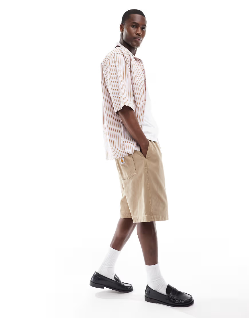 Carhartt WIP floyd overdyed jort in beige-Brown | ASOS (Global)