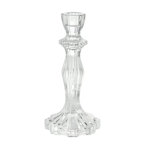 The Pioneer Woman 8” Decorative Clear Glass Taper Candle Holder, Large - Walmart.com | Walmart (US)