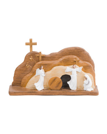 11in Resin Multi Color Woodvein Nativity Decor | TJ Maxx