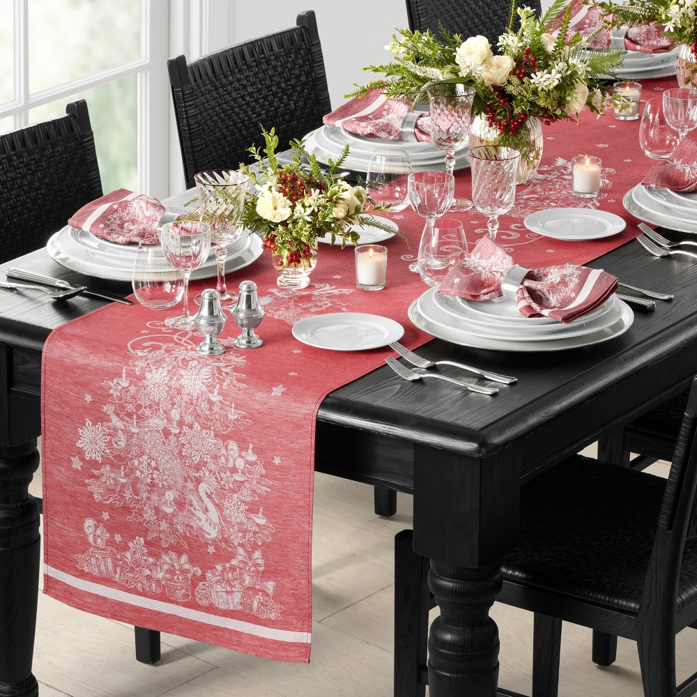 'Twas the Night Before Christmas Jacquard Table Runner | Williams-Sonoma