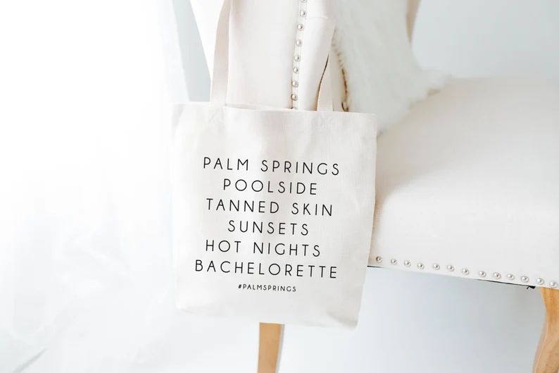 palm springs tote bags, bridesmaid totes, bridal party gifts,bride tote bag,wedding totes, brides... | Etsy (US)