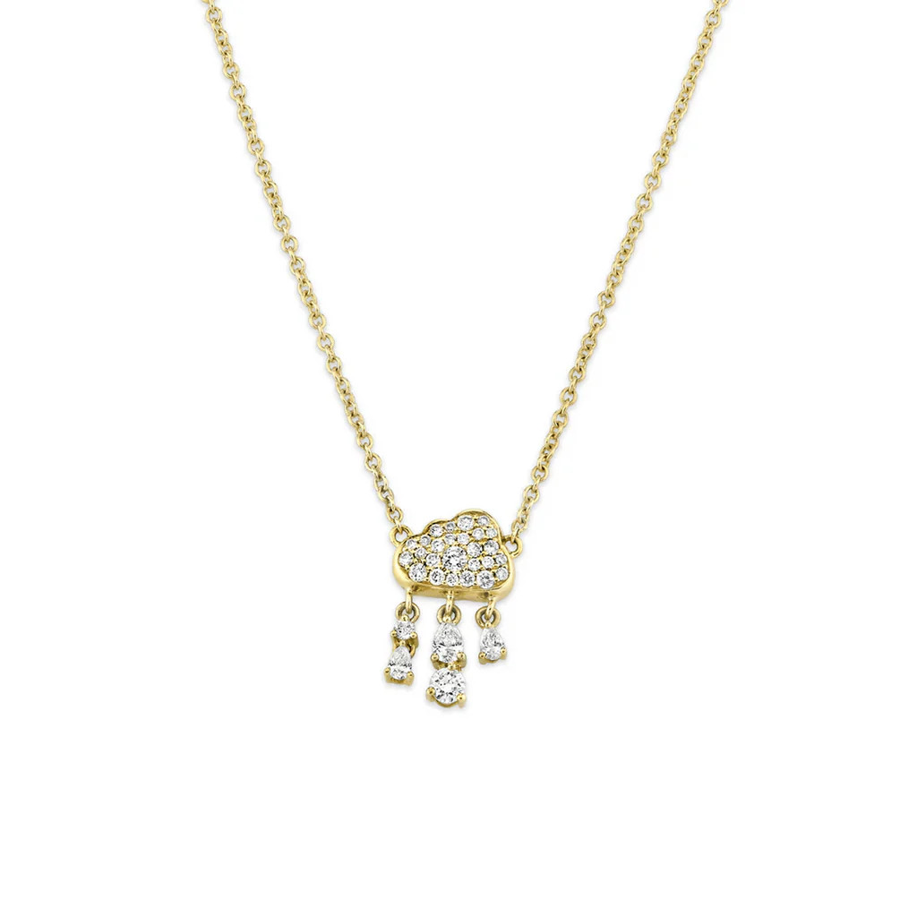 Pavé Diamond Rain Cloud Necklace | Logan Hollowell
