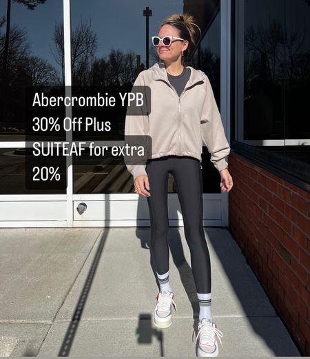 Abercrombie activewear sale! Abercombie YPB SALE, workout clothes. Chic workout outfits, major sale alert! Real mom style. Abercombie sale. Code SUITEAF to save an extra 20%! 

#LTKfitness #LTKSeasonal #LTKsalealert