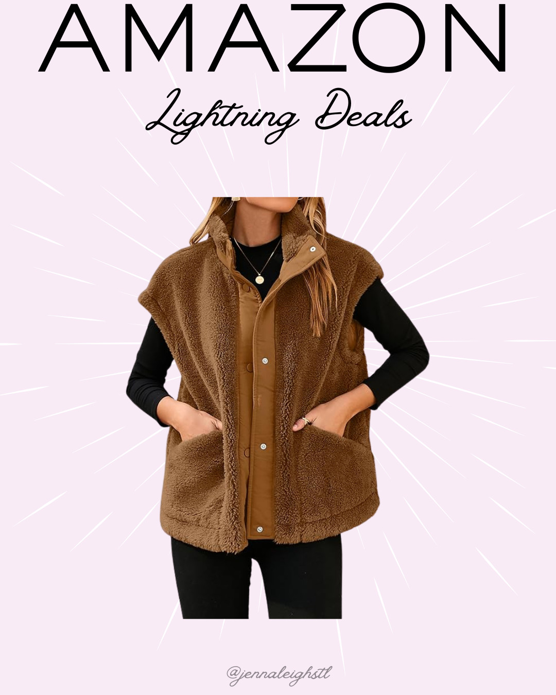 Amazon Lightning Deal. This women’s fuzzy fleece vest is marked down and comes in multiple colors. 

 #LTKSeasonal #LTKSaleAlert #LTKMidsize