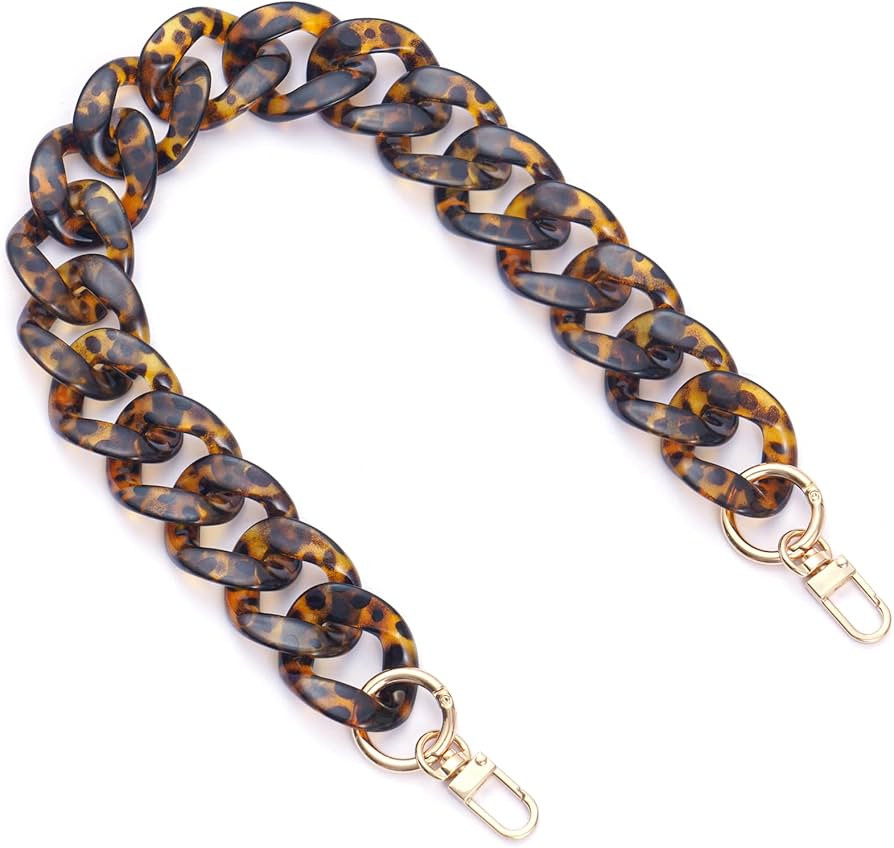AUMEY Handbag Chain Straps Acrylic Purse Chain Strap Fashionable Replacement Purse Clutches Handl... | Amazon (US)