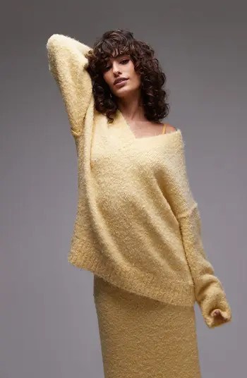 Topshop Oversize V-Neck Sweater | Nordstrom | Nordstrom