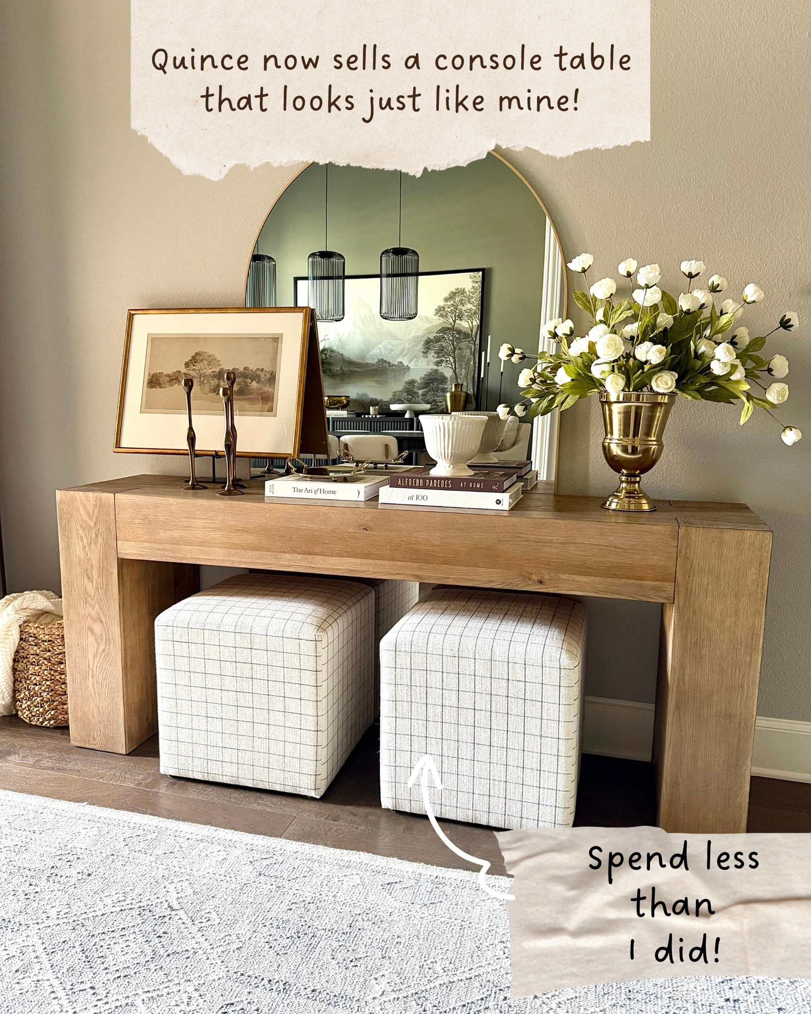 Quince now has a console table that looks just like mine, it even has the same measurements! + It is cheaper! 
@Quince
Console Table Styling
Entryway Table

#HomeFinds #Console Table  

 

#LTKSeasonal #LTKHome