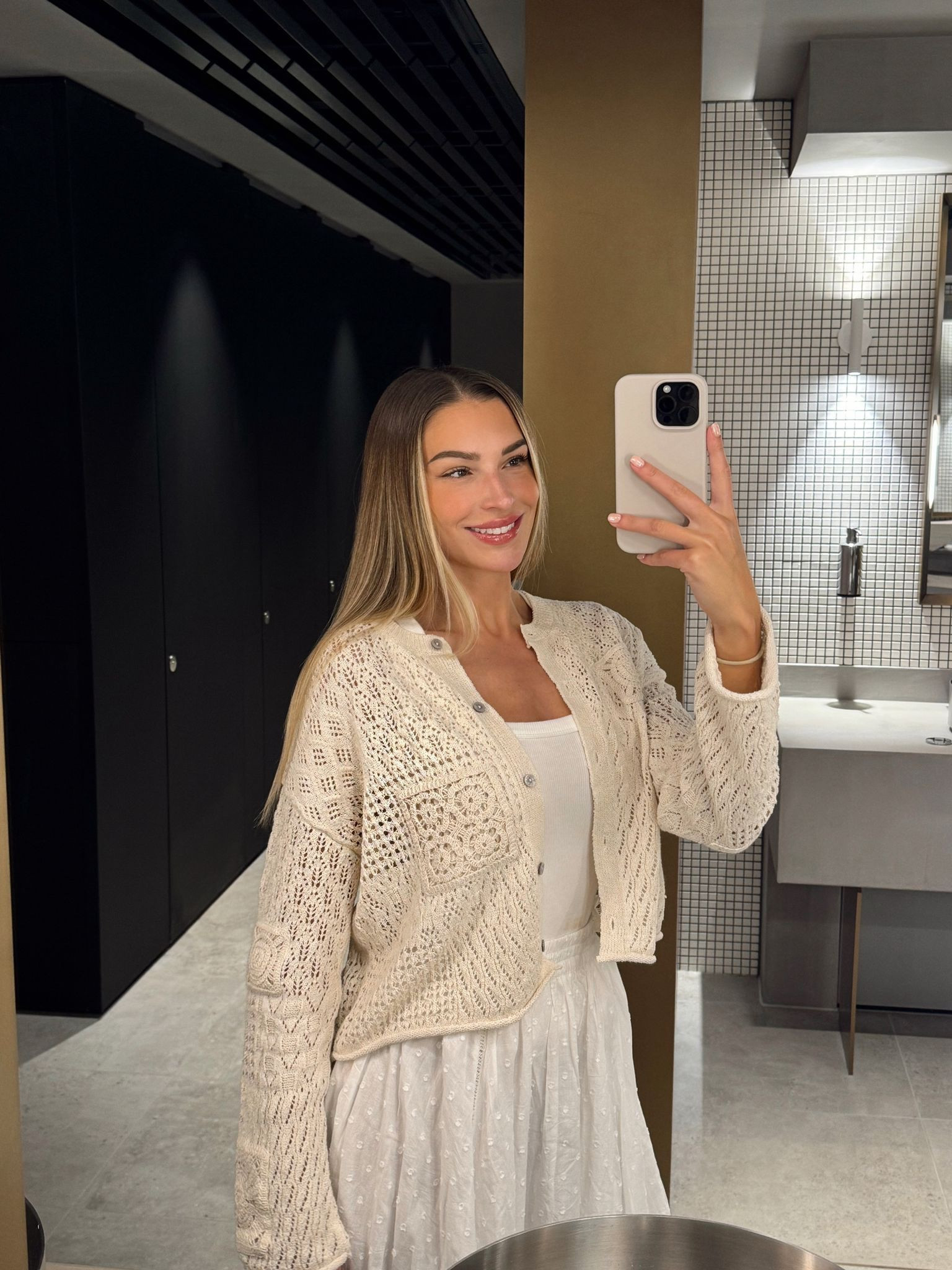 Mango crochet cardigan, neutral outfit, crochet, summer outfit, high street style 

#LTKstyletip #LTKuk #LTKsummer