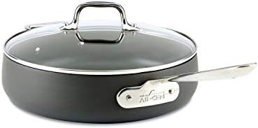 All-Clad E7853364 HA1 Hard Anodized Nonstick Dishwasher Safe PFOA Free Saute Pan Cookware, 4-Quar... | Amazon (US)