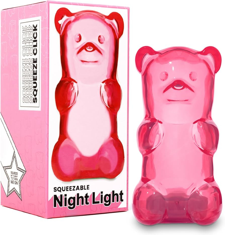 Gummygoods Squeezable Gummy Bear Night Light - Rechargeable, Portable, Squishy Lamp, 60-Min Sleep... | Amazon (US)