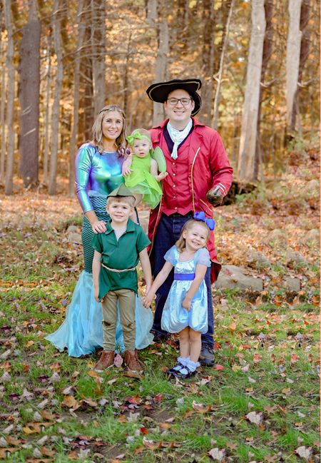 Family Halloween costume, Halloween costume, family of five costume, family of 5 costume, Peter Pan Halloween costume, Peter Pan family Halloween costume, Peter Pan costume, Tinker Bell costume, Captain Hook costume, Wendy costume, mermaid costume, sibling costume 

The Wendy costume I got from Bailey’s Blossoms. It’s the “Oaklee Puff Sleeve Bubble Dress” and we tied blue ribbon around her waist. I linked another option too! 

The Tinker Bell costume I got from Etsy, but it’s not longer available. I linked a similar option! 

#familyhalloweencostume #halloweencostume #familyof5halloweencostume #siblinghalloweencostume #ltkhalloween 

#LTKkids #LTKHoliday #LTKfamily