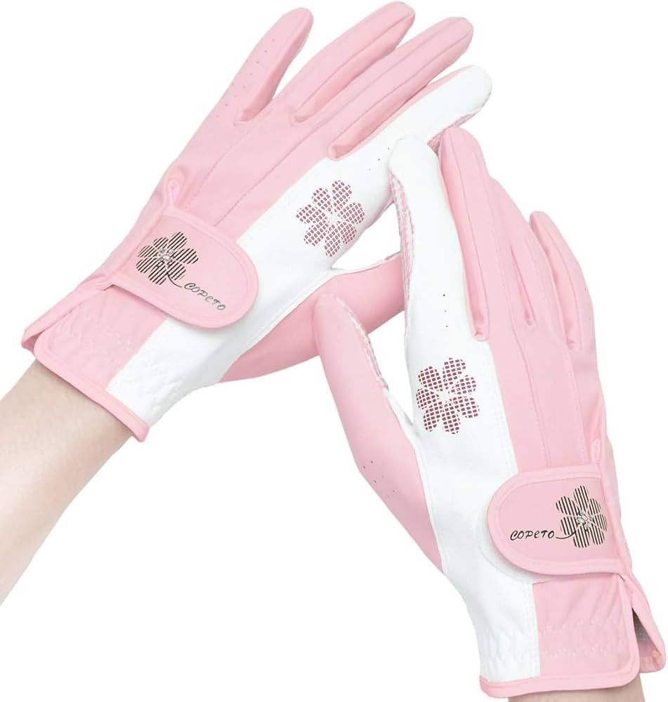 terosmile Golf Women's Golf Glove - Adjustable Strap Golf Gloves Women Pair, Non Slip Rain Gloves... | Amazon (US)