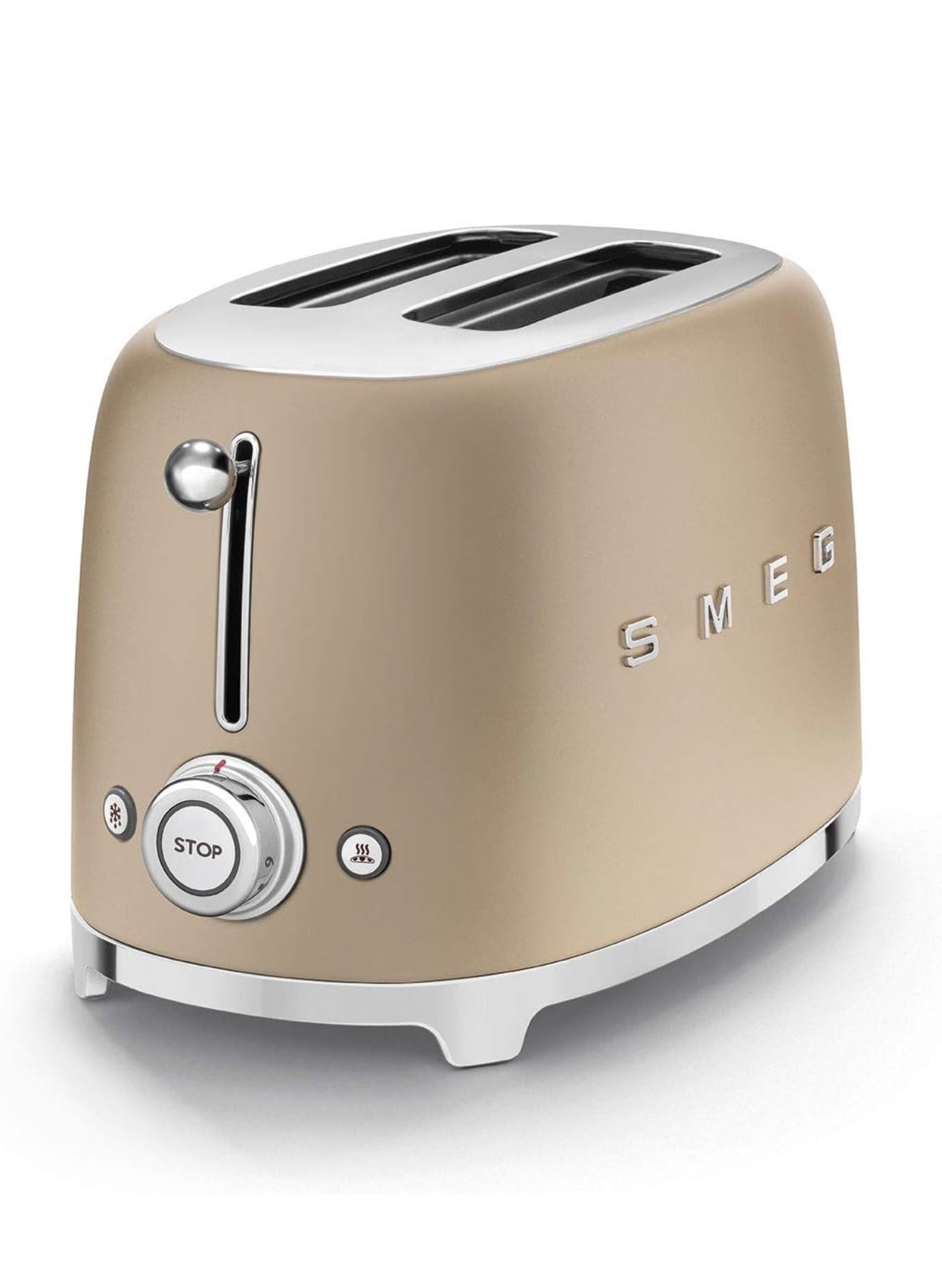 SMEG 2 Slice Toaster with 6 Presets and Defrost Function and Removable Crumb Tray TSF01CHMUS, Matte Champagne

#LTKstorytime #LTKfoodie 

#LTKHome