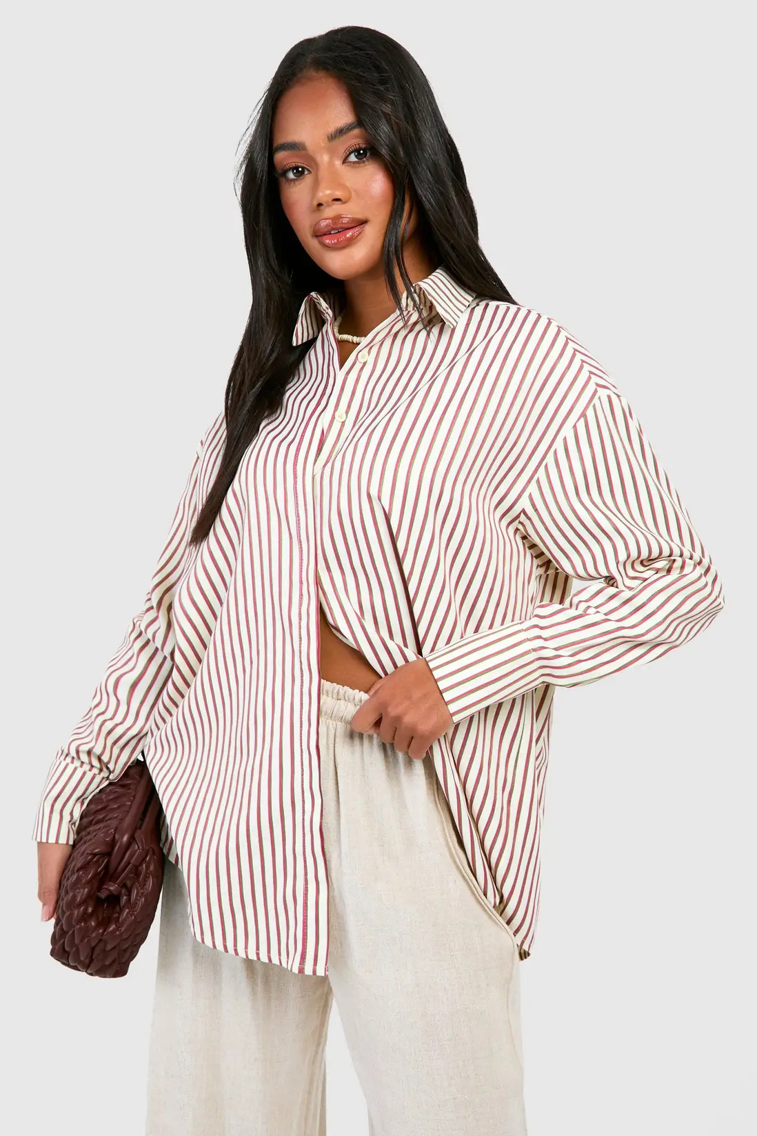 Oversized Striped Shirt | Boohoo.com (UK & IE)