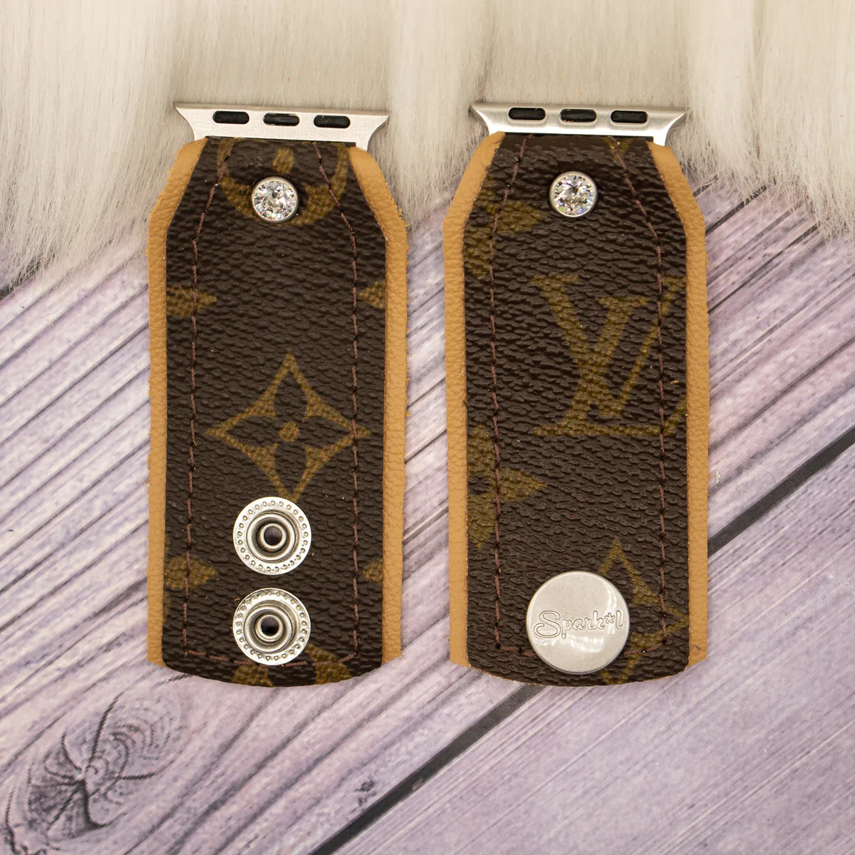 Open Box - (XS) Bow Band in Upcycled Lv Monogram With Logo (Apple Watch 38/40/41mm) | Sparkl