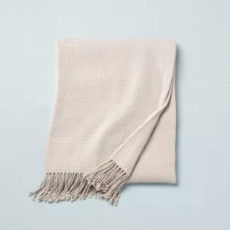 Solid Texture with Fringe Bed Throw Blanket - Hearth & Hand™ with Magnolia | Target