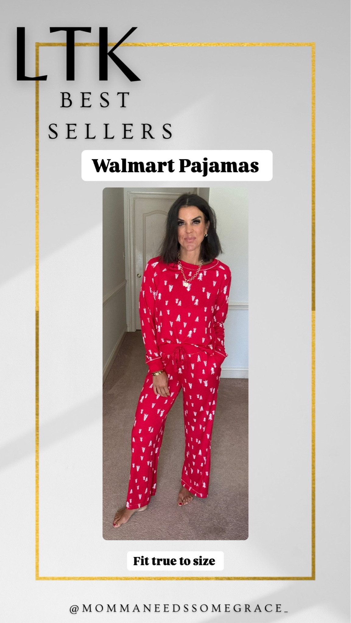 Walmart holiday pjs best seller this week! They fit tts 

#LTKStyleTip #LTKHoliday #LTKFindsUnder100