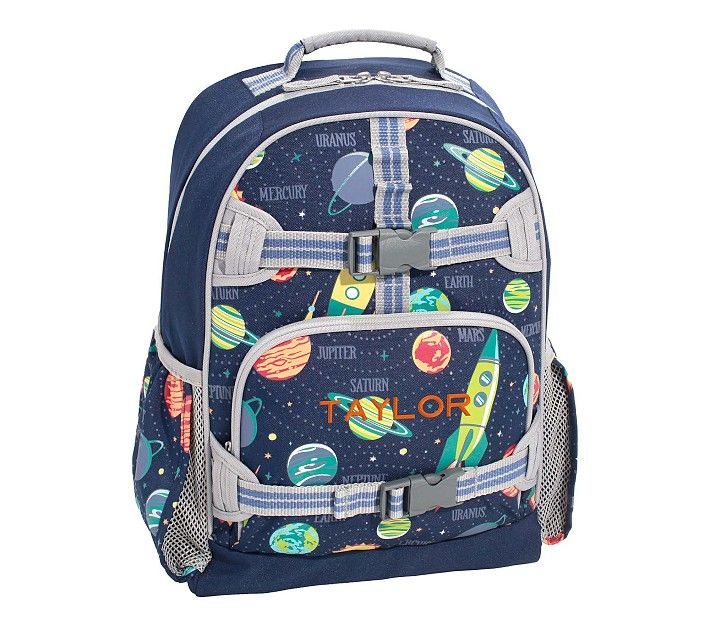 Mackenzie Navy Solar System Glow-in-the-Dark Backpacks | Pottery Barn Kids