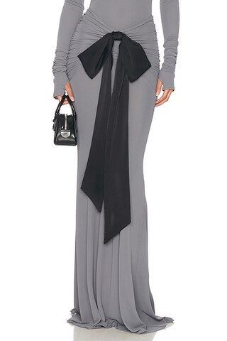 The Althea Jersey Skirt With Bow | FWRD 