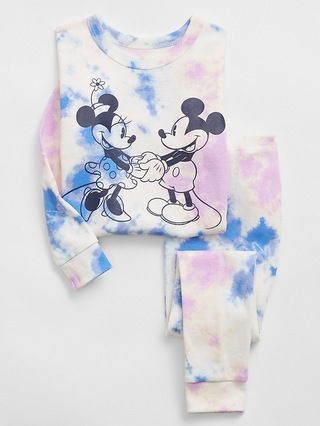babyGap | Disney Mickey Mouse and Minnie Mouse 100% Organic Cotton Tie-Dye PJ Set | Gap Factory