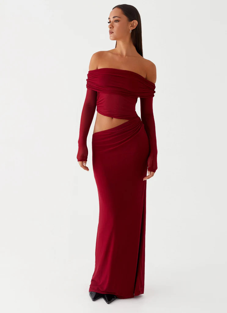 Emery Maxi Dress - Cherry Red | Peppermayo (Global)