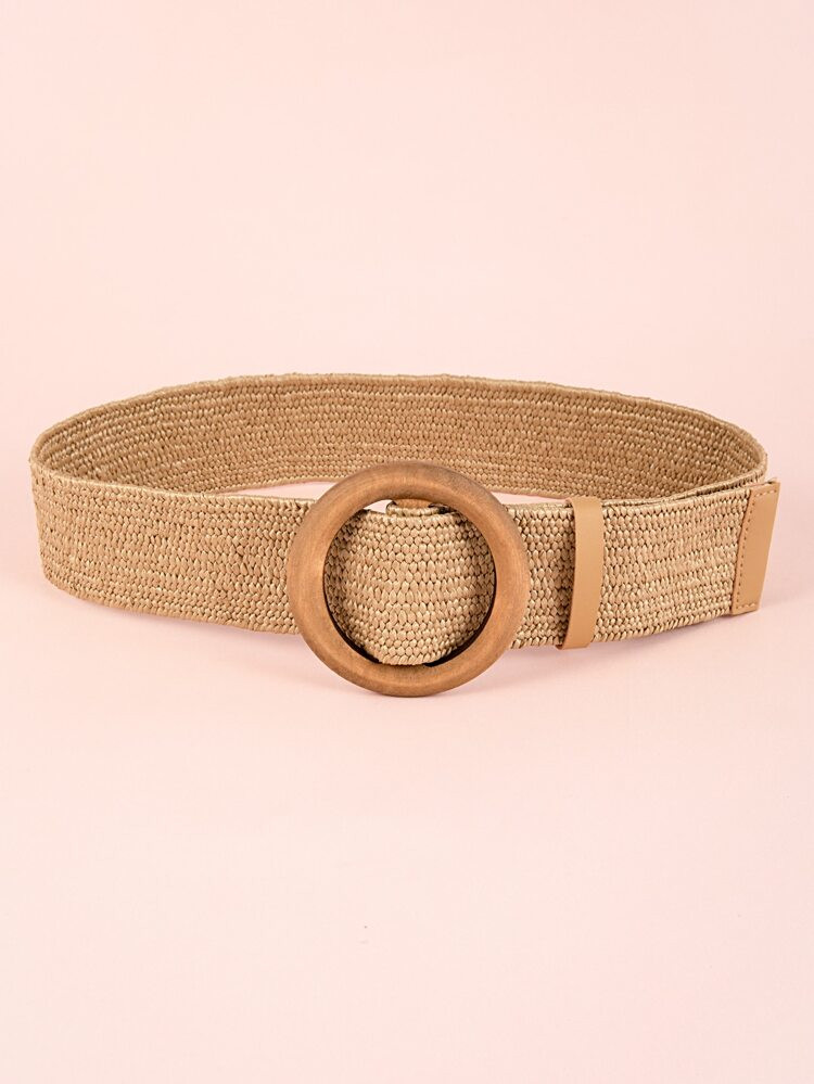 Round Buckle Braided Belt | SHEIN