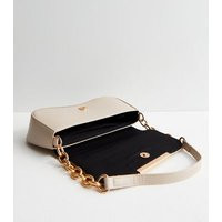 Cream Leather-Look Chain Shoulder Bag New Look | New Look (UK)