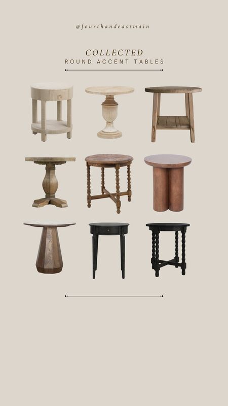 collected // round accent tables 

accent table round up
affordable decor
amber interiors 

#LTKhome
