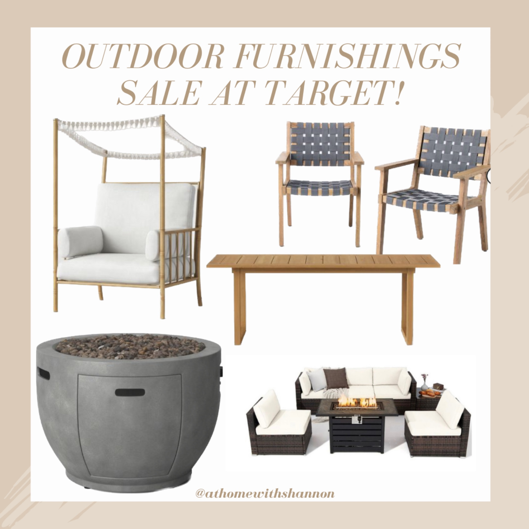 Outdoor furniture sale at target! 
#sale 

#LTKSeasonal #LTKsalealert #LTKstyletip