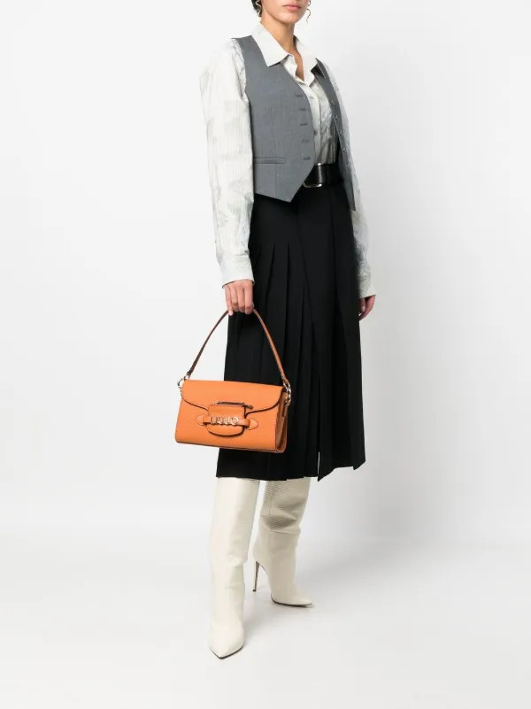 LIU JO Grained logo-lettering shoulder-bag - Farfetch | Farfetch Global