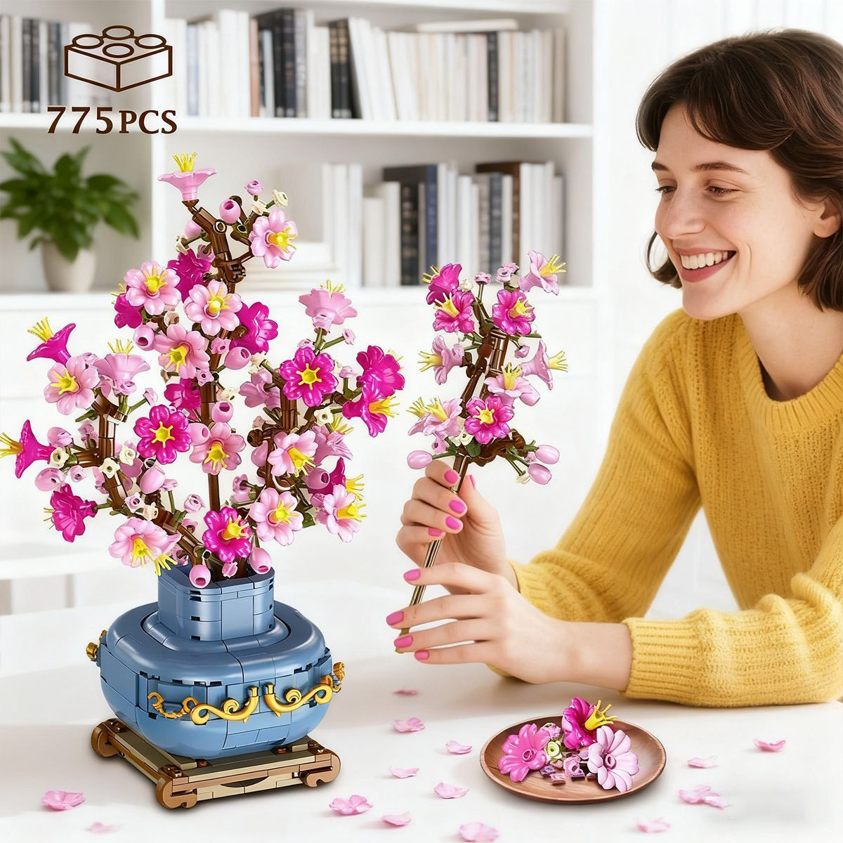 775pcs Flowers Cherry-Blossom Bonsai Building Set Toy for Adults and Kids Aged 8+ | Target