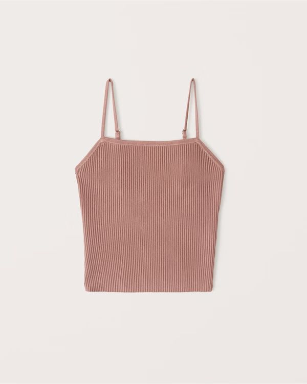 Ribbed Squareneck Cami Tank | Abercrombie & Fitch (US)