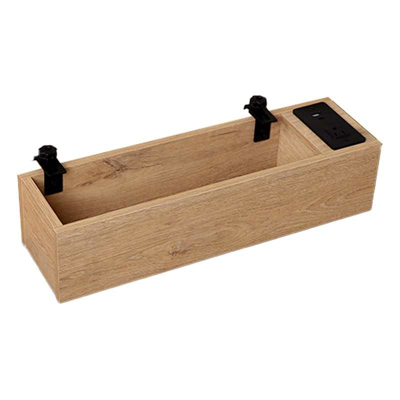 Brown Bedside Caddy with USB | At Home