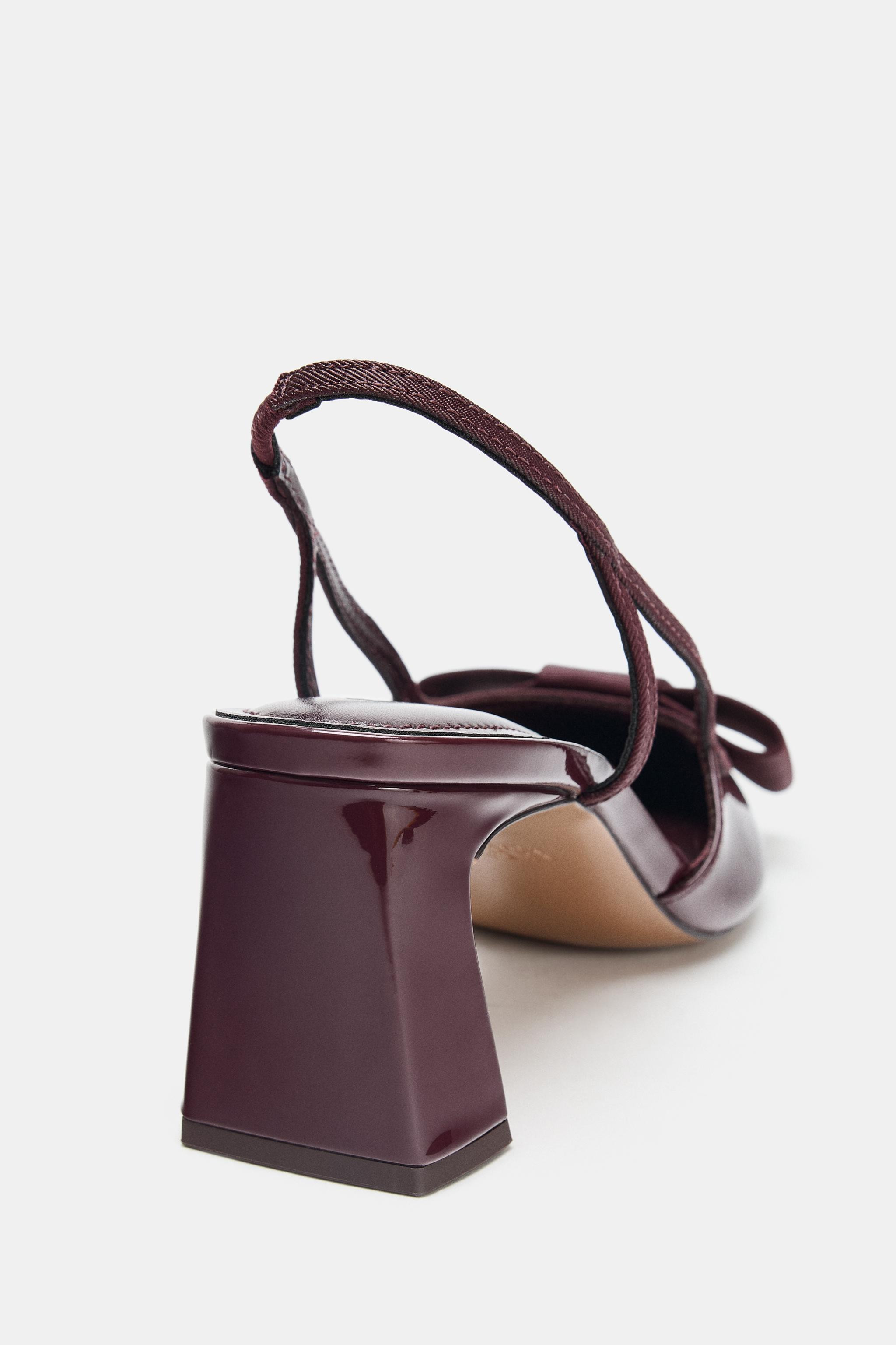 SLINGBACK HEELED SHOES WITH BOW | Zara US