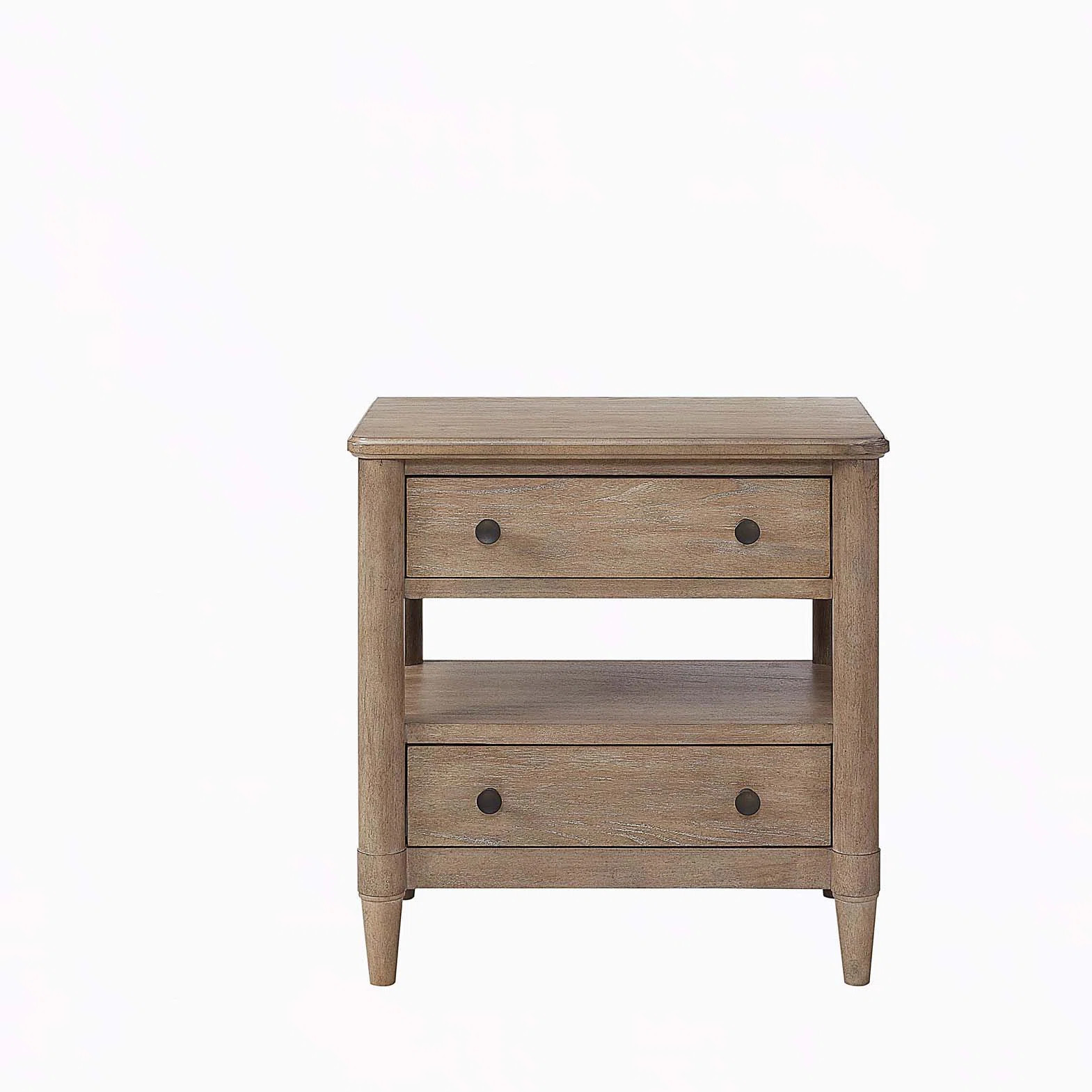 Open Nightstand Sand Finish With 2 Drawers | Wayfair North America