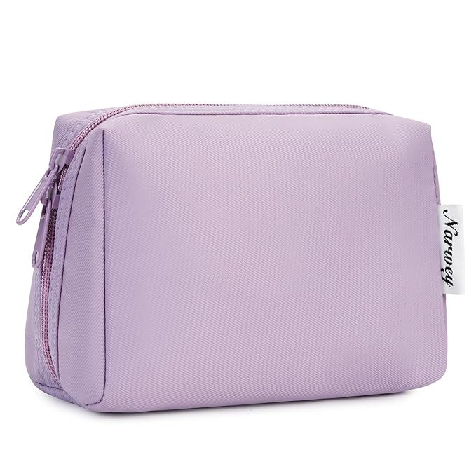Narwey Small Makeup Bag for Purse Travel Makeup Pouch Mini Cosmetic Bag for Women (Purple, Small) | Amazon (US)