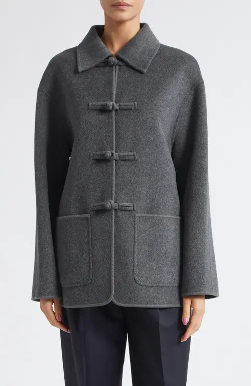 Róhe Double Face Wool & Cashmere Jacket in Dark Grey Melange at Nordstrom, Size 34 | Nordstrom