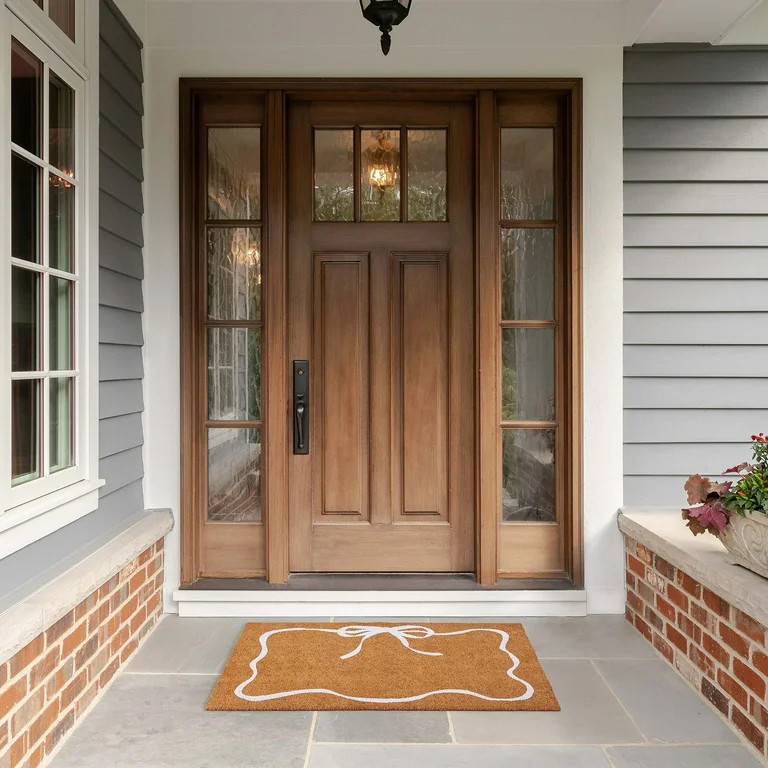 My Texas House White Bow Outdoor Coir Doormat, 30" x 48" | Walmart (US)