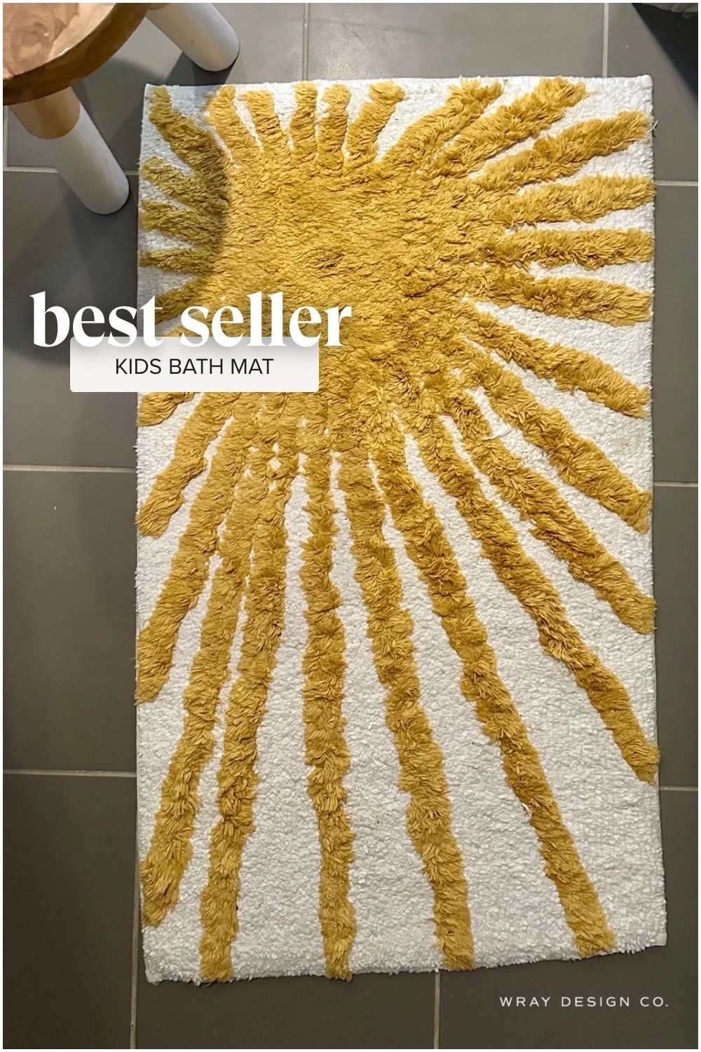 A bath mat perfect for a kid’s bathroom! Fluffy, cozy, and the sunburst yellow will brighten up bath time! 💛 My sister owns it and loves it.

#LTKHome #LTKKids #LTKBaby