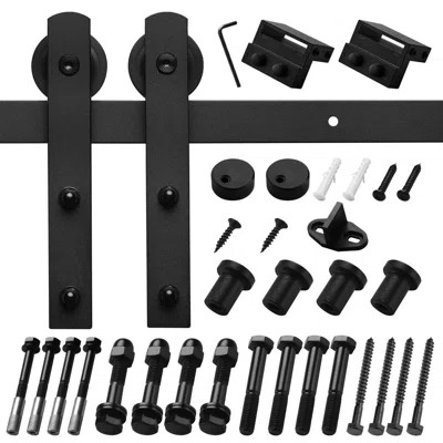 I Shape Standard Single Barn Door Hardware Kit HomLux Track Length: 60 in. | Wayfair North America