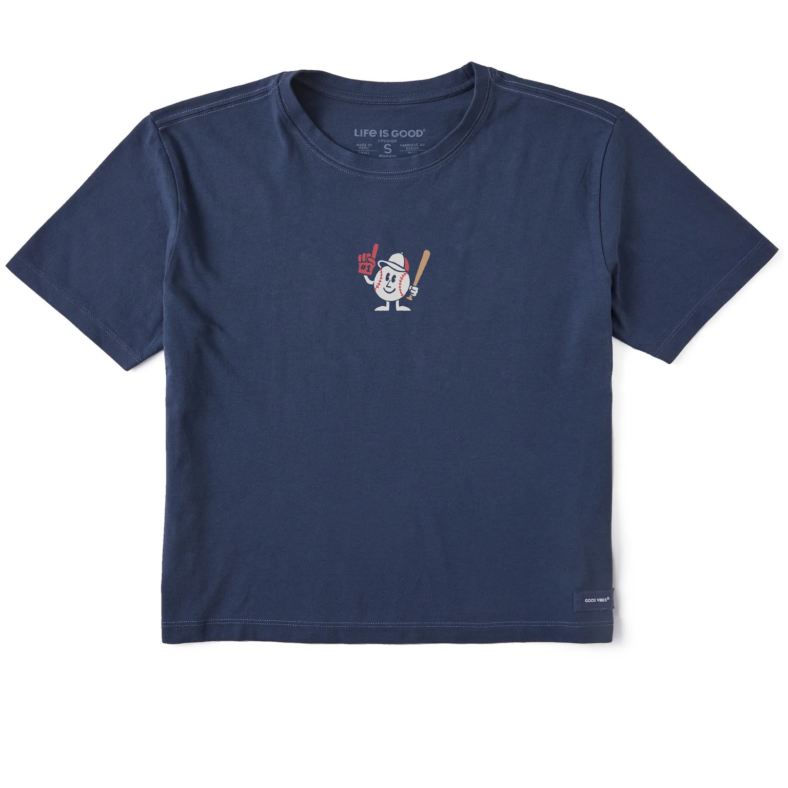 Women's #1 Baseball Guy Short Sleeve Crusher Boxy Tee | Life is Good
