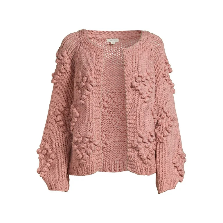 Dreamers by Debut Womens Pom Pom Cardigan Sweater | Walmart (US)